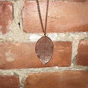 Rose Gold Leaf Necklace